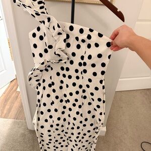 Anthropologie Black and White Polka Dot Dress